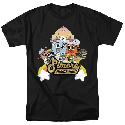 Футболка для взрослых Amazing World Of Gumball Elmore Junior High, черная