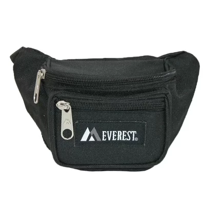 Детская поясная сумка Everest регулируемая, черная