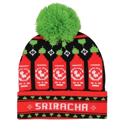Мужская вязаная шапка Mad Engine Sriracha с помпоном, мультиколор