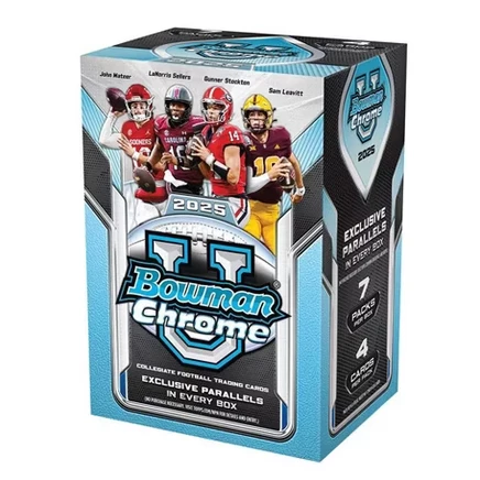 Набор коллекционных карточек NFL Topps Bowman Chrome U 2025, бокс