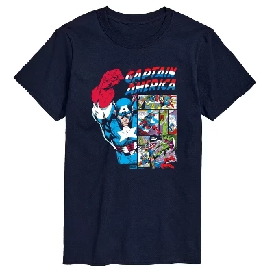 Мужская футболка Marvel Captain America, синяя
