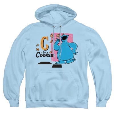 Мужское худи Sesame Street C Is For Cookie Monster, голубое