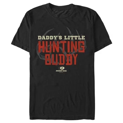 Мужская футболка Daddy's Little Hunting Buddy черного цвета