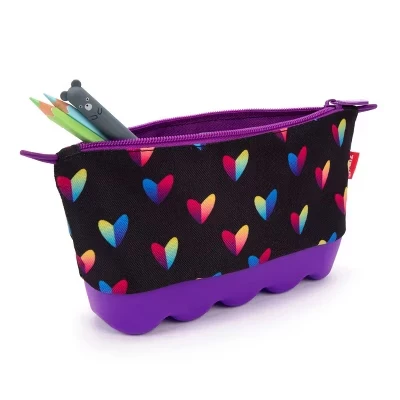 Пенал Zipit Hearts & Flowers для девочек, с сердечками