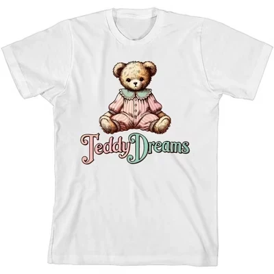 Футболка с круглым вырезом и коротким рукавом для мальчика Teddy Dreams, белая