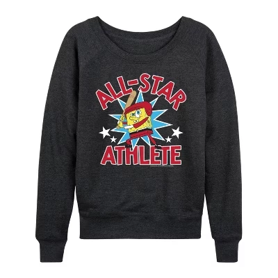 Женская легкая французская махровая рубашка American All Star с широким вырезом и длинным рукавом с графическим рисунком heather charcoal