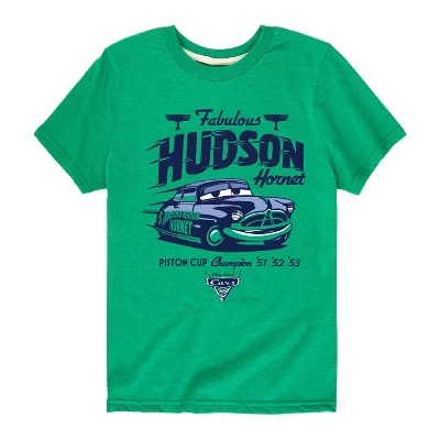 Футболка для мальчиков Cars Hudson Hornet, зеленая