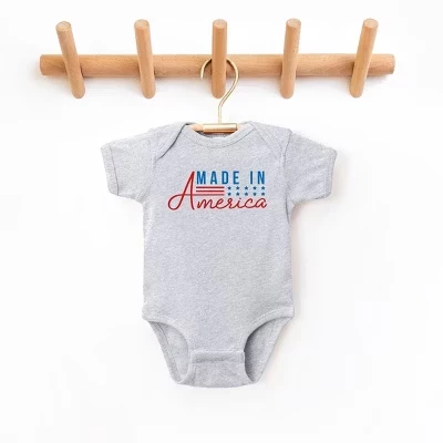 Детское боди Made In America в звездно-полосатую полоску
