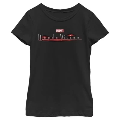 Футболка для девочек Marvel WandaVision, черная