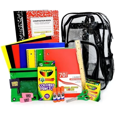 Рюкзак‑набор School Supply Boxes 17 дюймов прозрачный