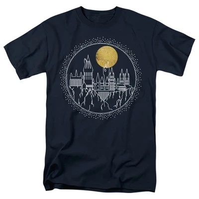 Мужская футболка Harry Potter Hogwarts, темно-синяя