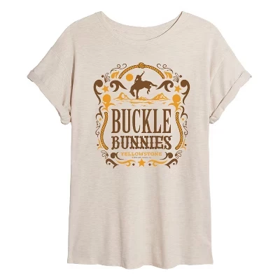 Женская футболка Yellowstone «Buckle Bunnies», березовая