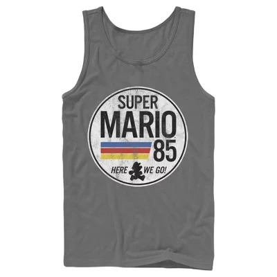Мужская майка Nintendo Super Mario Retro Rainbow, угольная