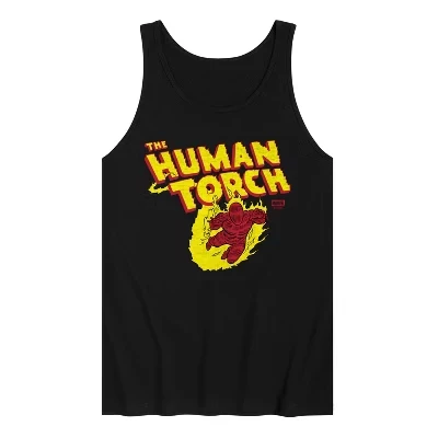 Мужская майка с графическим логотипом Human Torch, черная