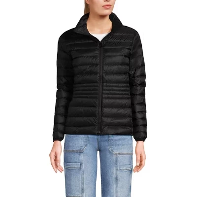 Женская куртка Lands End Wanderweight, пуховая, черная