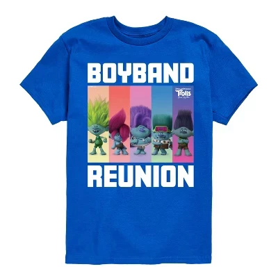 Футболка для мальчиков Trolls Boyband Reunion, синяя