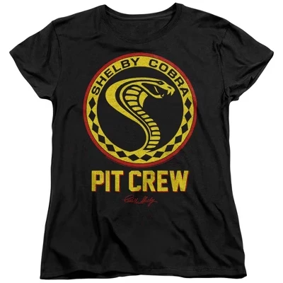 Женская футболка Carroll Vintage Pit Crew со значком экипажа, черная