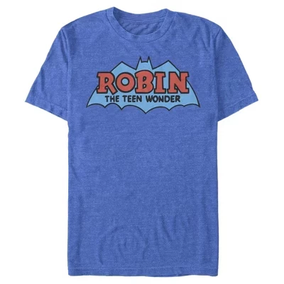 Мужская футболка Boy Wonder Robin с логотипом Бэтмена, синяя