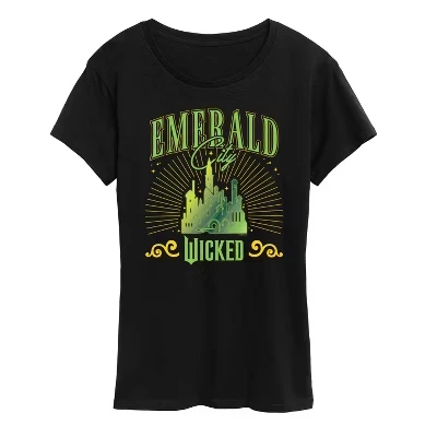 Женская футболка с коротким рукавом Emerald City с графическим рисунком, черная