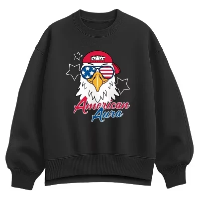 Женский свитшот Instant Message American Aura, черный