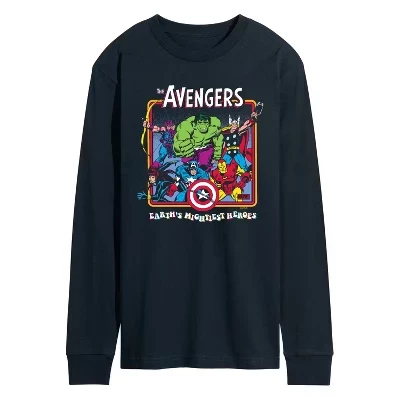 Мужской лонгслив Avengers «Герои Земли», синий