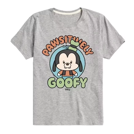 Стильная футболка Athletic heather с коротким рукавом и графическим принтом Pawsitively Goofy