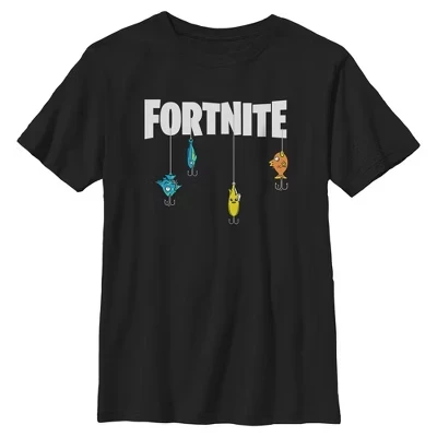 Футболка для мальчиков Fortnite Fishing Lure, черная