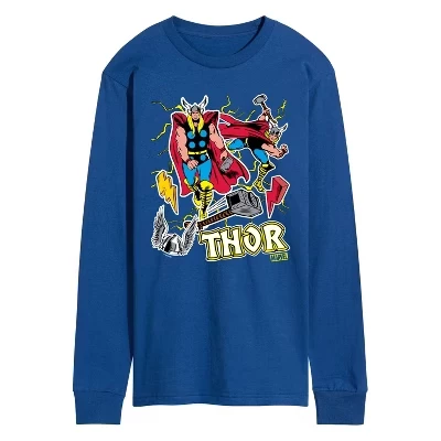 Мужской лонгслив Marvel Thor с принтом, синий
