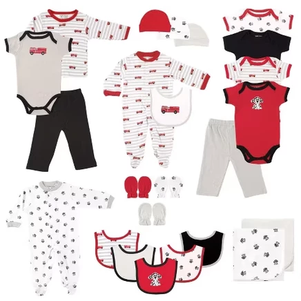 Подарочный кубик Layette для мальчика, Пожарная машина, 0-6 месяцев