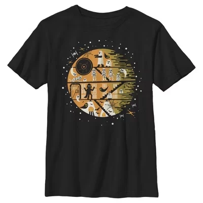 Футболка для мальчиков Star Wars Death Star, черная