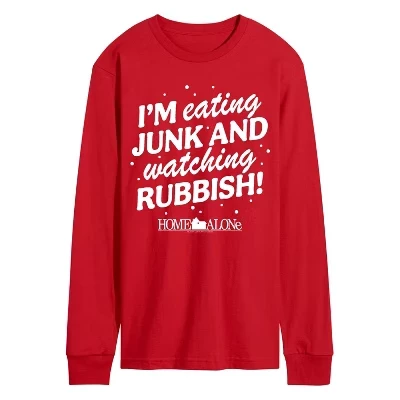 Мужская футболка с длинным рукавом Junk And Rubbish с рисунком, красная