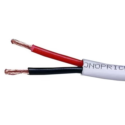 Провод для динамика, класс защиты CL2, 2-жильный, 18AWG, 1000 футов, Белый