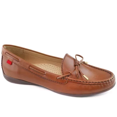 | Женские кожаные слипоны-мокасины Diana St Tiebow Driver cognac napa