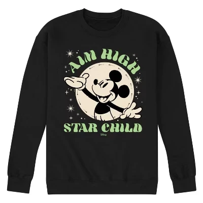 Мужская флисовая толстовка с рисунком Aim High Star Child, цвет черный