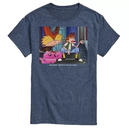 Мужская футболка Hey Arnold Stoop Kid, меланжевый синий