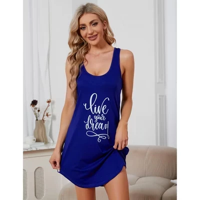 Женская сорочка Yesfashion с кружевной спинкой, синяя