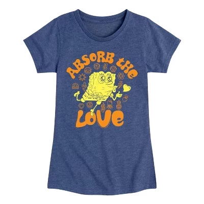 Футболка для девочек SpongeBob SquarePants, синий меланж