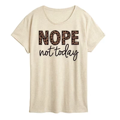 Женская футболка Instant Message Nope Not Today, бежевая