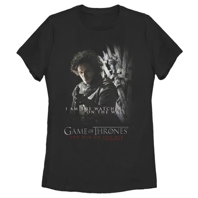 Женская футболка Game of Thrones «Джон Сноу», черная