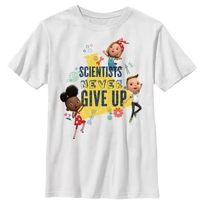 Футболка Boy's Never Give Up белого цвета
