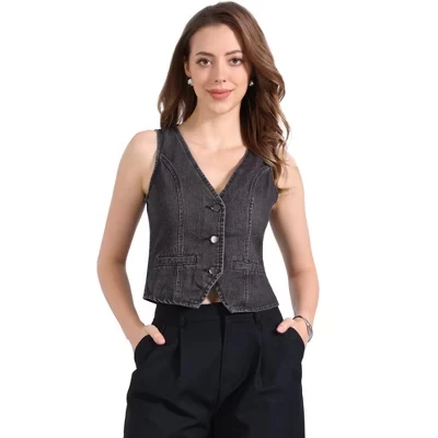 Женский джинсовый жилет INSPIRE CHIC, черный