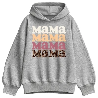Женское худи Instant Message Mama Leopard, меланжевое