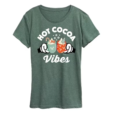 Женская футболка Disney Hot Cocoa Vibes, зеленая