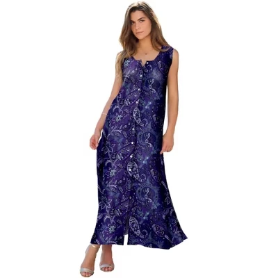 Женское платье Roaman's Plus Size макси, разноцветное