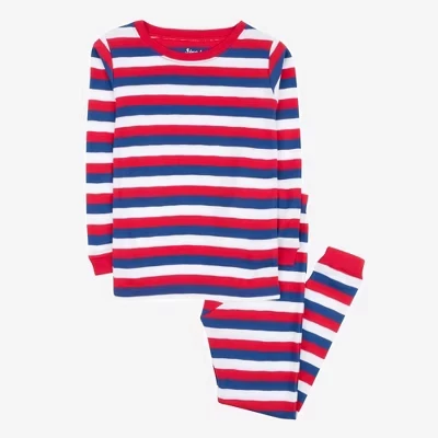 Детские пижамы из двух частей хлопка в полоску для мальчиков Leveret Kids, разноцветные