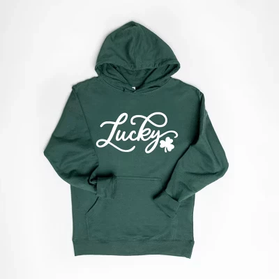 Женская толстовка с капюшоном с графическим рисунком и надписью Lucky Clover forest