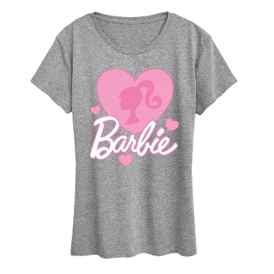 Женская футболка Barbie Logo Love Hearts, серая