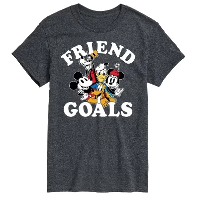 Мужская футболка Friend Goals с коротким рукавом и графическим рисунком heather charcoal