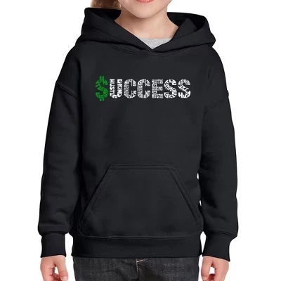 Толстовка с капюшоном Girl's Word Art - Success black