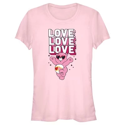 Футболка с солнцезащитными очками Bear Love от Juniors Womens на День святого Валентина розового цвета